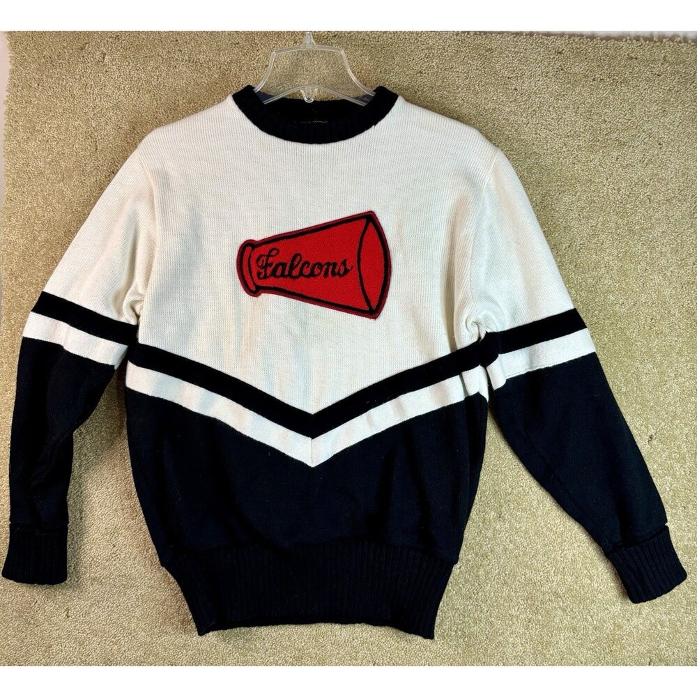 Vintage Spirit Leaders Cheerleader Cran Barry Varsity Pullover Knit Sweater XL